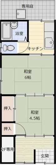 寺田借家 庄内東町の間取り画像