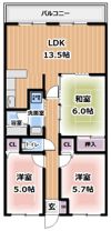 サザンクロスの間取り画像