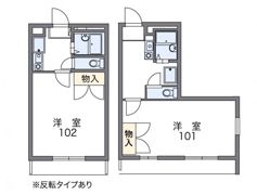 レオパレス城北Cの間取り画像