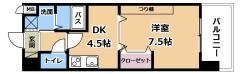 ヴェルジュ南草津Ⅱの間取り画像