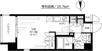 ヴィルラフィーネ東新宿の間取り画像