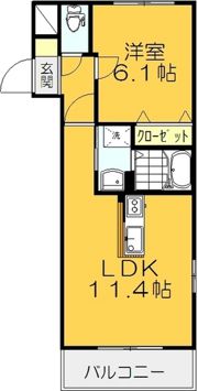 Maple Court壱番館の間取り画像