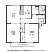 ヴァロンドール角田 Cの間取り画像