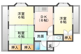 サンハイツ札元Aの間取り画像
