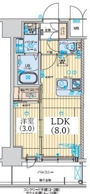 アドバンス神戸ラシュレの間取り画像