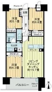 アルファステイツ錦町の間取り画像