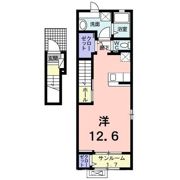 キャトルセゾン北久米 Ⅲの間取り画像
