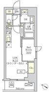 コスモグラシア新宿西早稲田の間取り画像