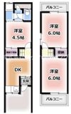 田井西町テラスハウス 左から2番目の間取り画像