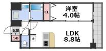 アドバンス大阪ベクエムの間取り画像