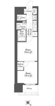 WORVE横浜伊勢佐木町の間取り画像