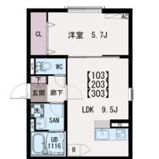 IRIS COURT TX六町の間取り画像