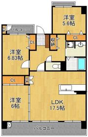 アーティックスヴィセント大手町 1405号室の間取り画像