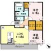 アンビエンテ ガーデン A棟の間取り画像