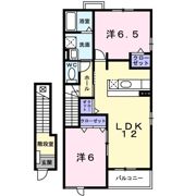 カーサ・プラシード Ⅱの間取り画像