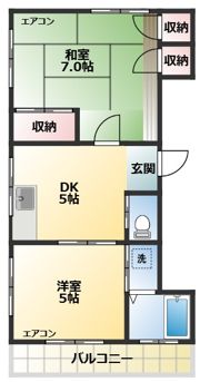 池之端コーポⅡの間取り画像