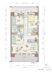 ルグラン飯塚中央リバーテラスの間取り画像