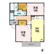 プレミールとなみ Aの間取り画像