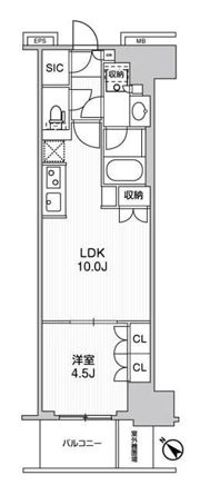 WORVE横浜伊勢佐木町の間取り画像