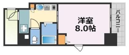 エステムコート心斎橋EASTエリジオンの間取り画像