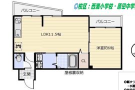 船寺ハイムの間取り画像