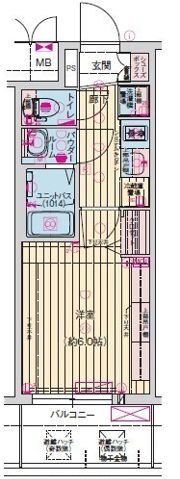 プレサンス桜川グロワールの間取り画像