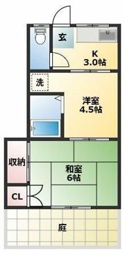 よろこび荘3号棟の間取り画像