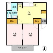 セジュール藤塚 Bの間取り画像