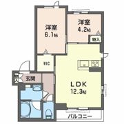 ヴィラージュエムの間取り画像