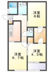 リブ フラット+ A棟の間取り画像