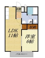 エスポワール久米Aの間取り画像