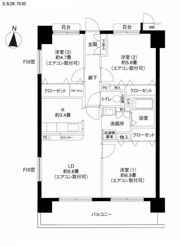 エヴァーグリーン新羽の間取り画像