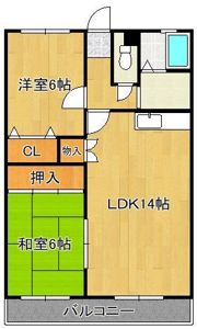 エルスール湯川 参番館の間取り画像
