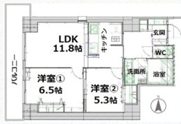 シティコート目黒4号棟の間取り画像