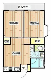 上の山ハイツ壱番館の間取り画像