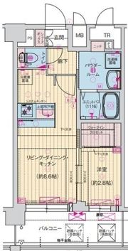 プレサンス東小橋エレディータの間取り画像