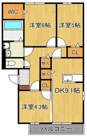 アムール中井の間取り画像