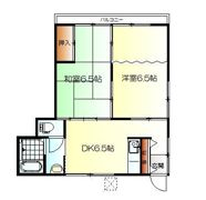 東中央1丁目浜田アパートの間取り画像