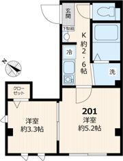 クレール月島の間取り画像