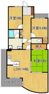イマージュアークヒルズ黒崎西 1203号室の間取り画像