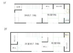 門真市舟田町テラスハウスの間取り画像