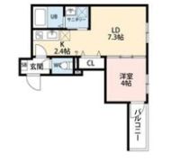 ナガモリメゾン南津守の間取り画像