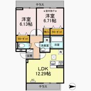 Mario KⅢ A棟の間取り画像