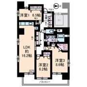 シャンテメゾン田仲の間取り画像