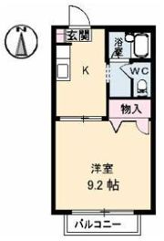 シャーメゾン花ノ宮の間取り画像