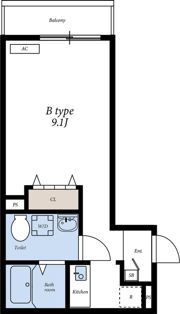 M-1 Tokyo 羽田の間取り画像