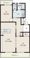 長戸住宅の間取り画像