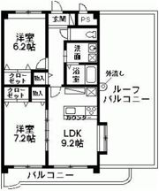 マンションディアコートの間取り画像