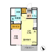 プレシャス上大島 Ⅰの間取り画像