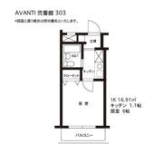 アヴァンティ弐番館の間取り画像